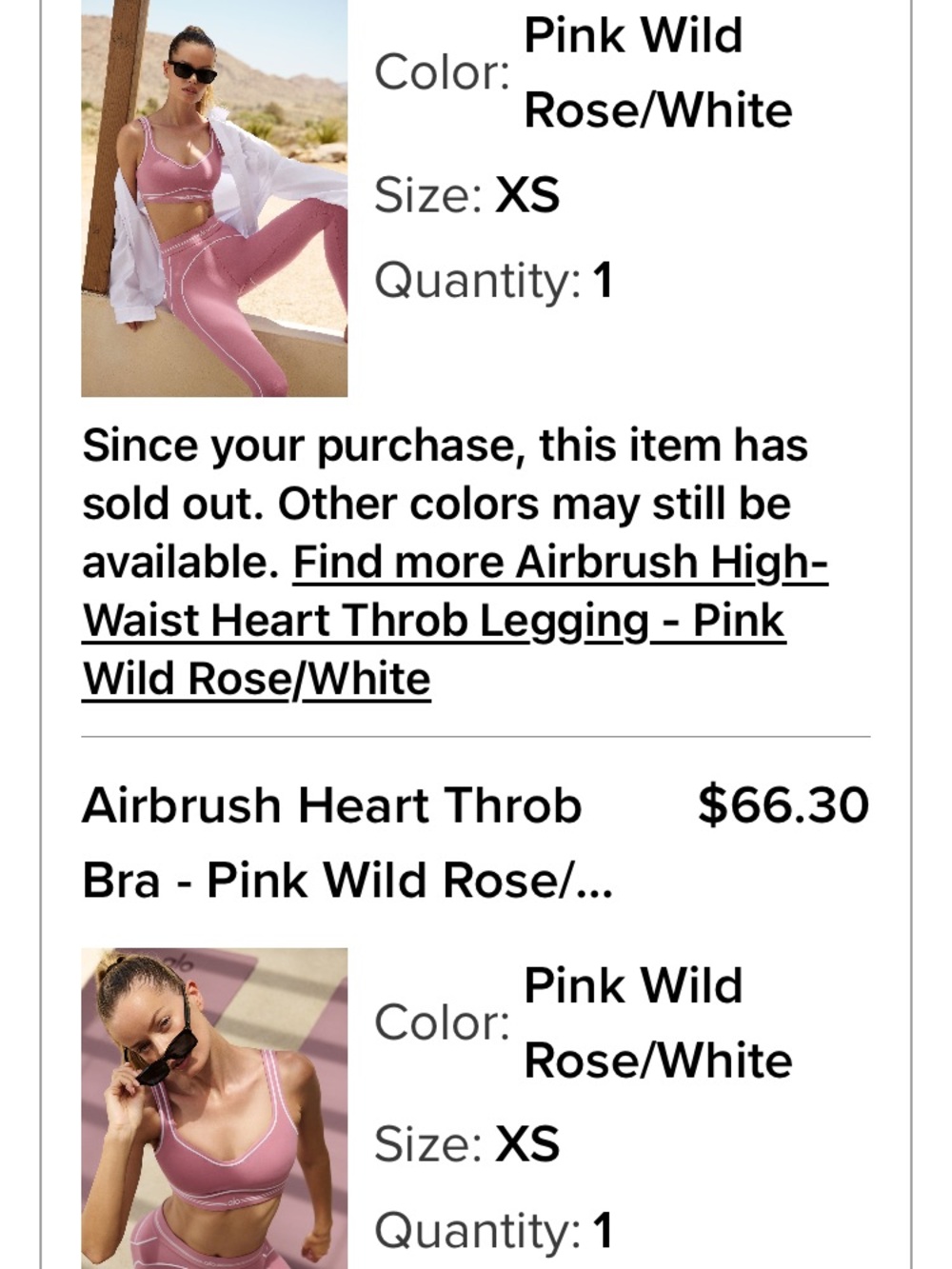ALO Yoga Pink Wild Rose Seam Detailing Sports Bra & Leggings